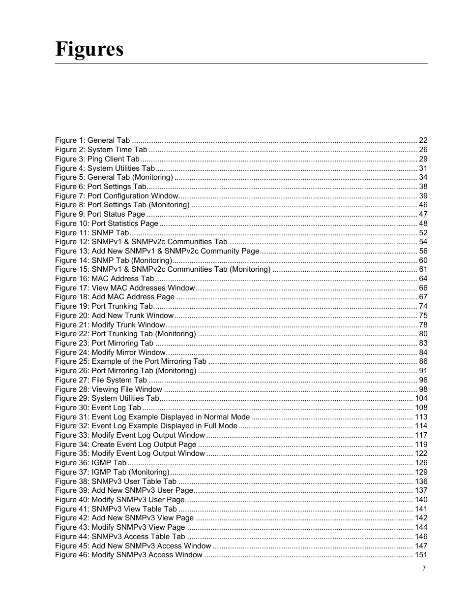 Figures | Allied Telesis AT-S63 User Manual | Page 7 / 246