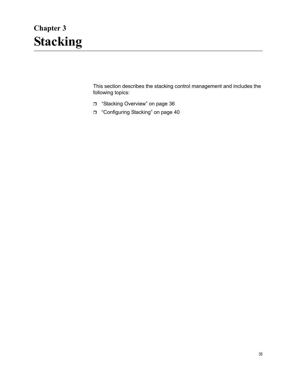 Chapter 3, Stacking, R 3: stacking | Allied Telesis AT-8000GS/48 User Manual | Page 35 / 52