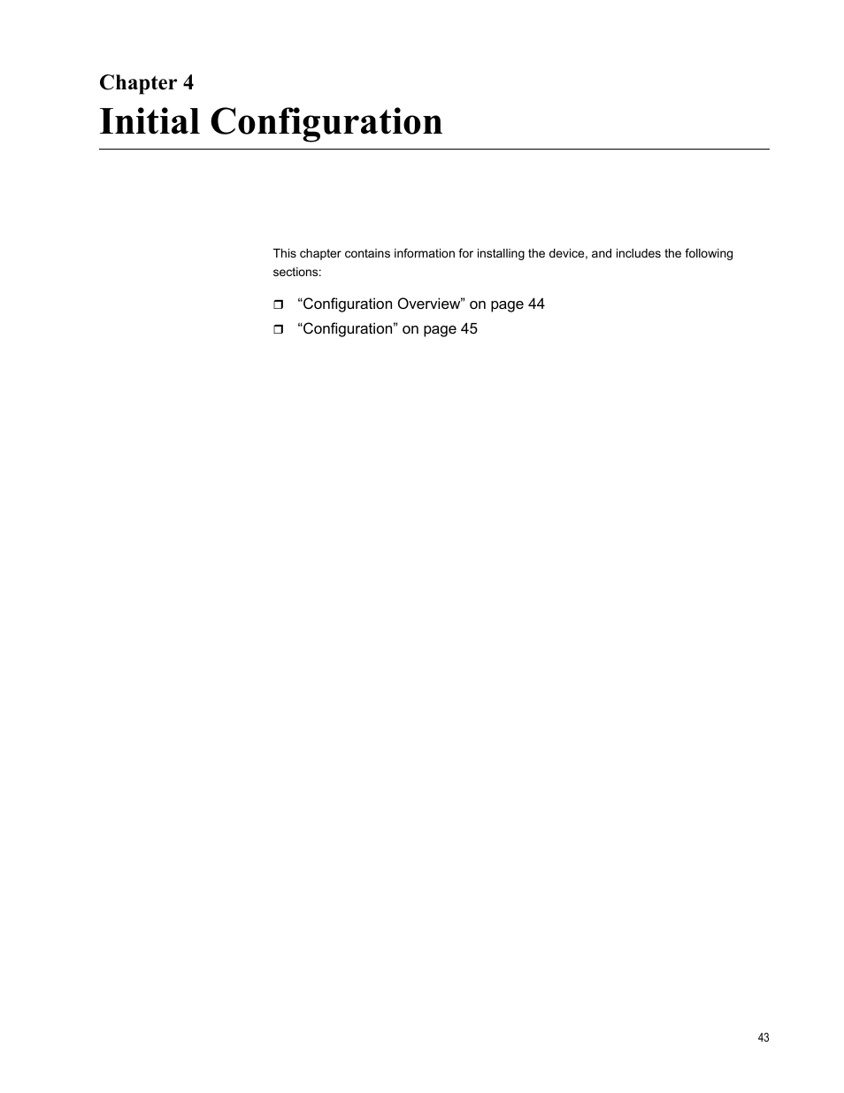 Chapter 4, Initial configuration, Ter 4: initial configuration | Allied Telesis AT-8000GS/48 User Manual | Page 43 / 52