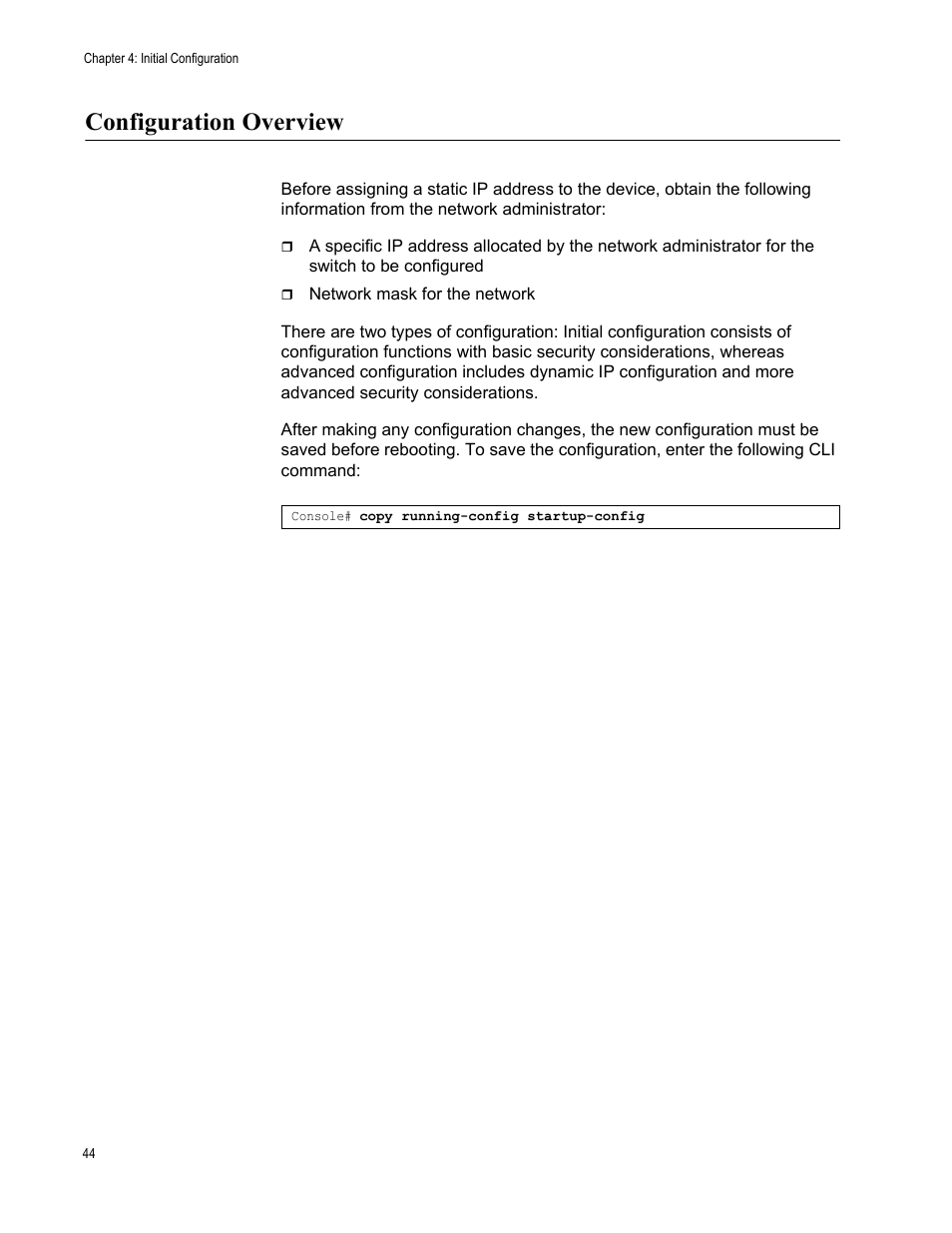 Configuration overview | Allied Telesis AT-8000GS/48 User Manual | Page 44 / 52