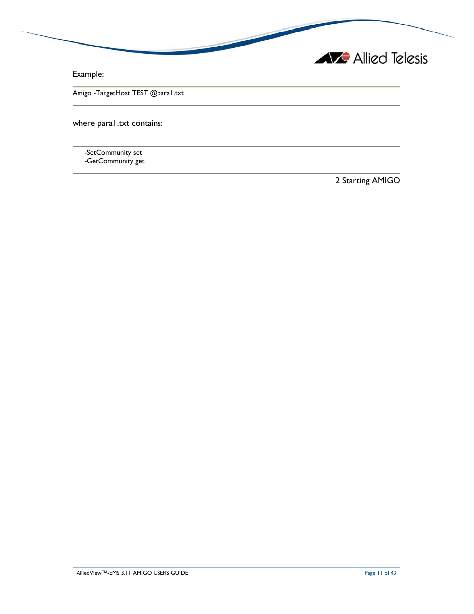 Allied Telesis AlliedView-EMS 3.11 AMIGO User Manual | Page 11 / 43