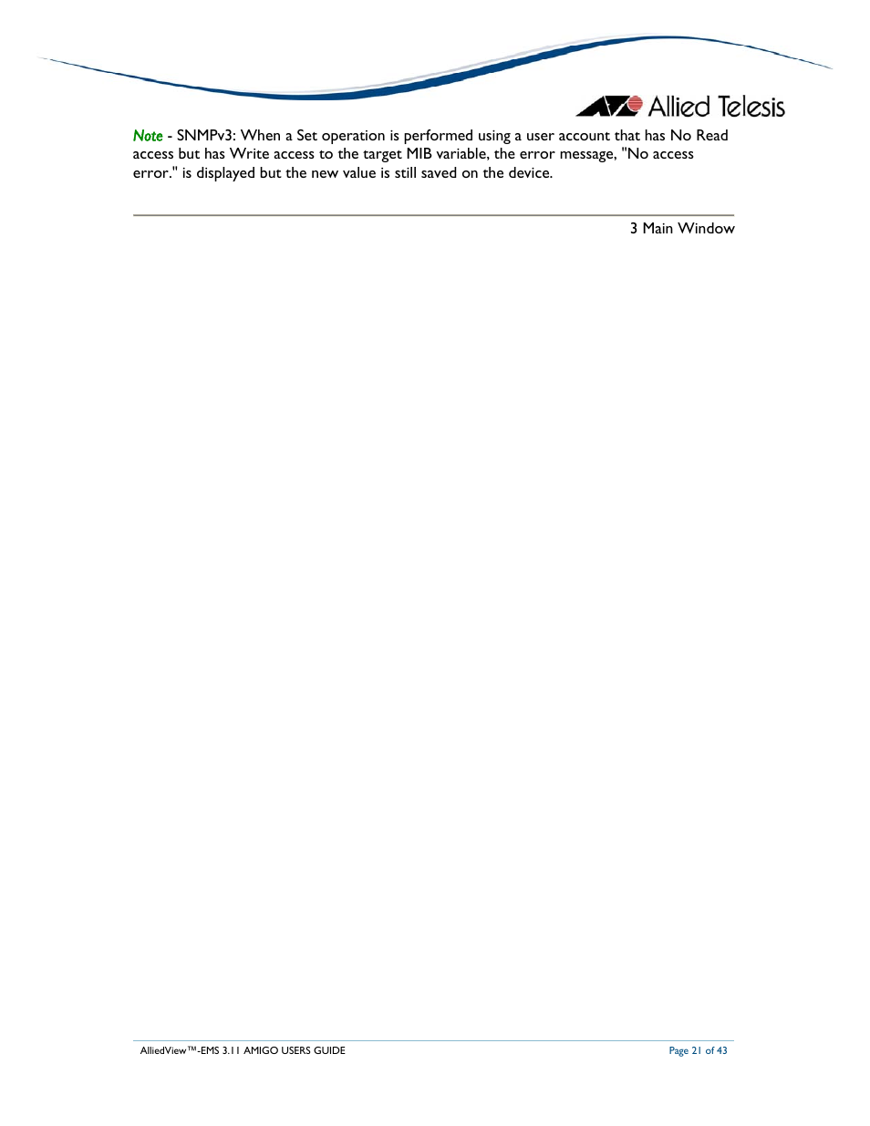 Allied Telesis AlliedView-EMS 3.11 AMIGO User Manual | Page 21 / 43