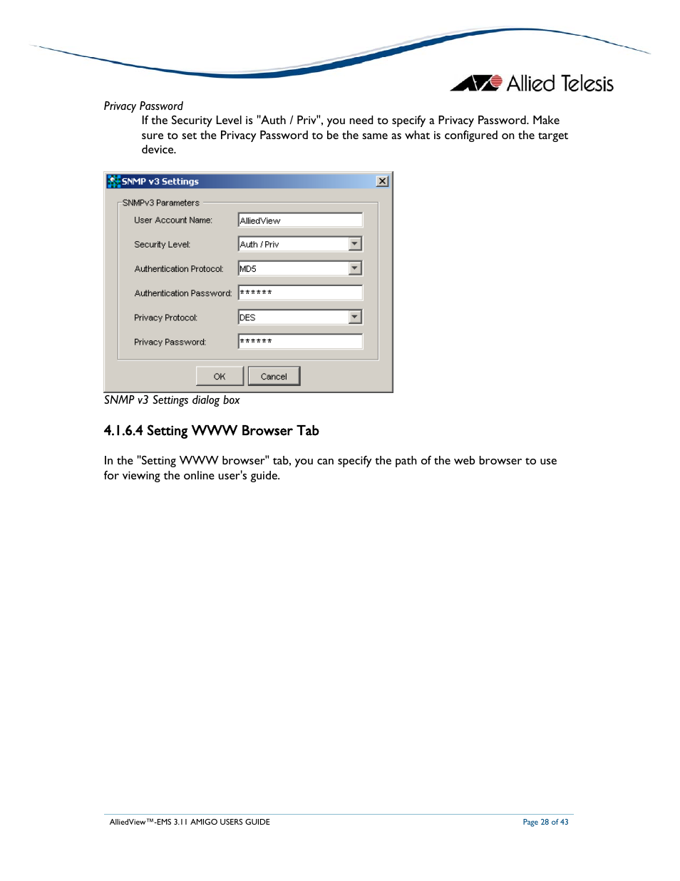 Allied Telesis AlliedView-EMS 3.11 AMIGO User Manual | Page 28 / 43