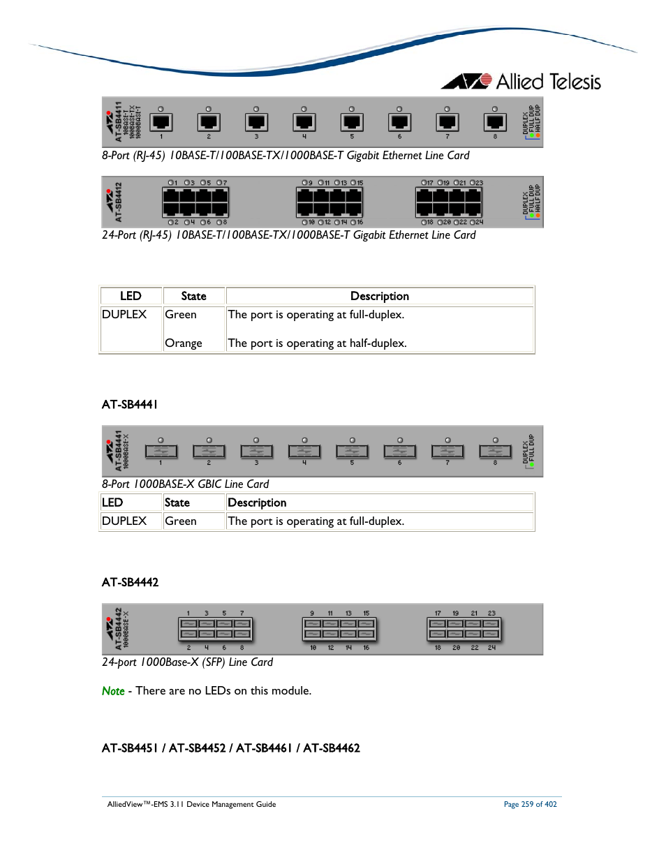 Allied Telesis AlliedView-EMS 3.11 DEVICE MANAGEMENT User Manual | Page 259 / 402