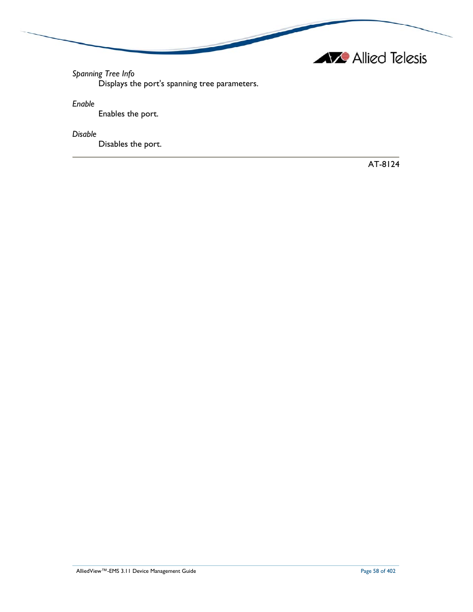 Allied Telesis AlliedView-EMS 3.11 DEVICE MANAGEMENT User Manual | Page 58 / 402