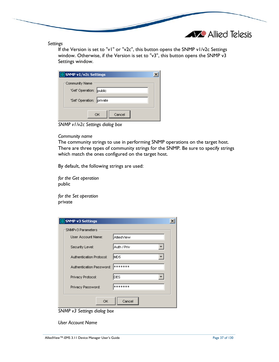 Allied Telesis AlliedView-EMS 3.11 DEVICE MANAGEMENT User Manual | Page 37 / 130