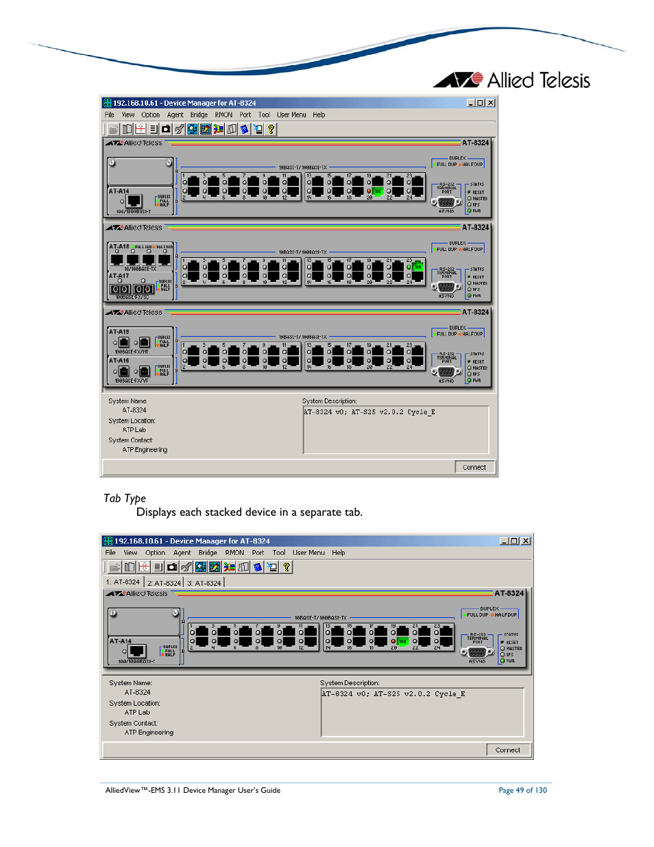 Allied Telesis AlliedView-EMS 3.11 DEVICE MANAGEMENT User Manual | Page 49 / 130