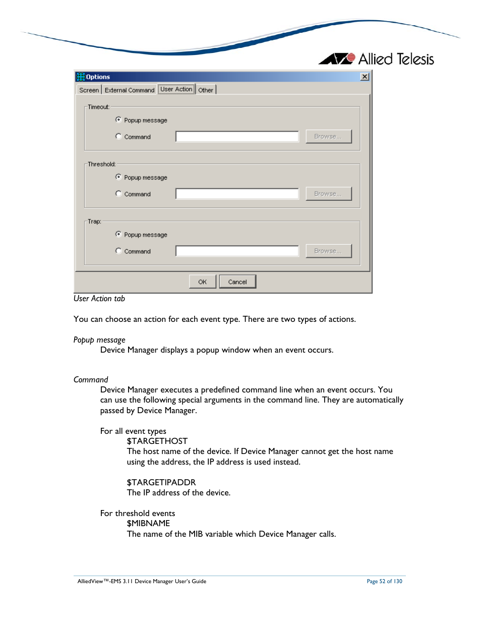 Allied Telesis AlliedView-EMS 3.11 DEVICE MANAGEMENT User Manual | Page 52 / 130