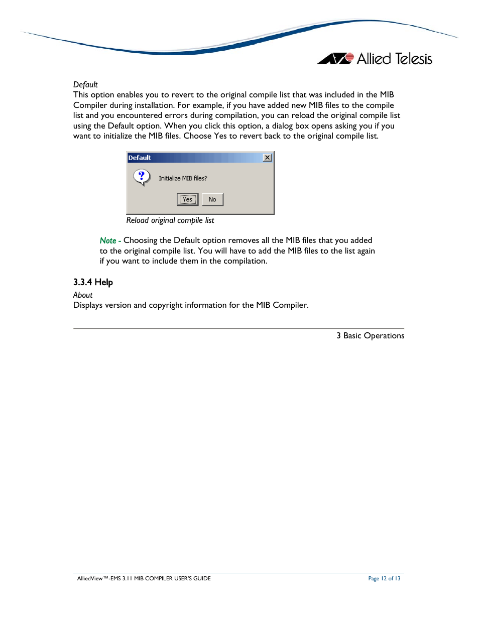 4 help | Allied Telesis AlliedView-EMS 3.11 MIB COMPILER User Manual | Page 12 / 13