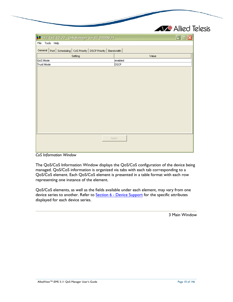 Allied Telesis AlliedView-EMS 3.11 QoS MANAGER User Manual | Page 10 / 146