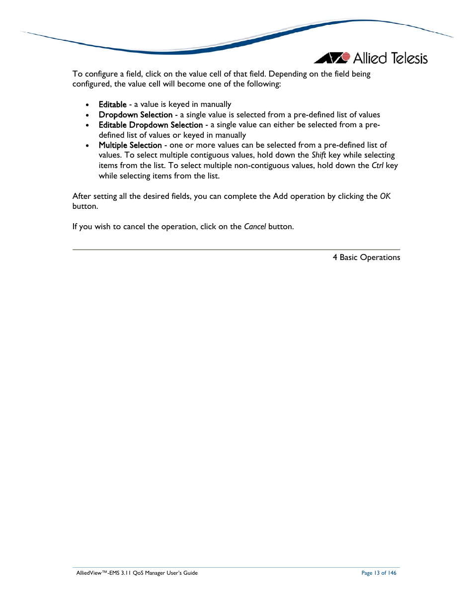 Allied Telesis AlliedView-EMS 3.11 QoS MANAGER User Manual | Page 13 / 146