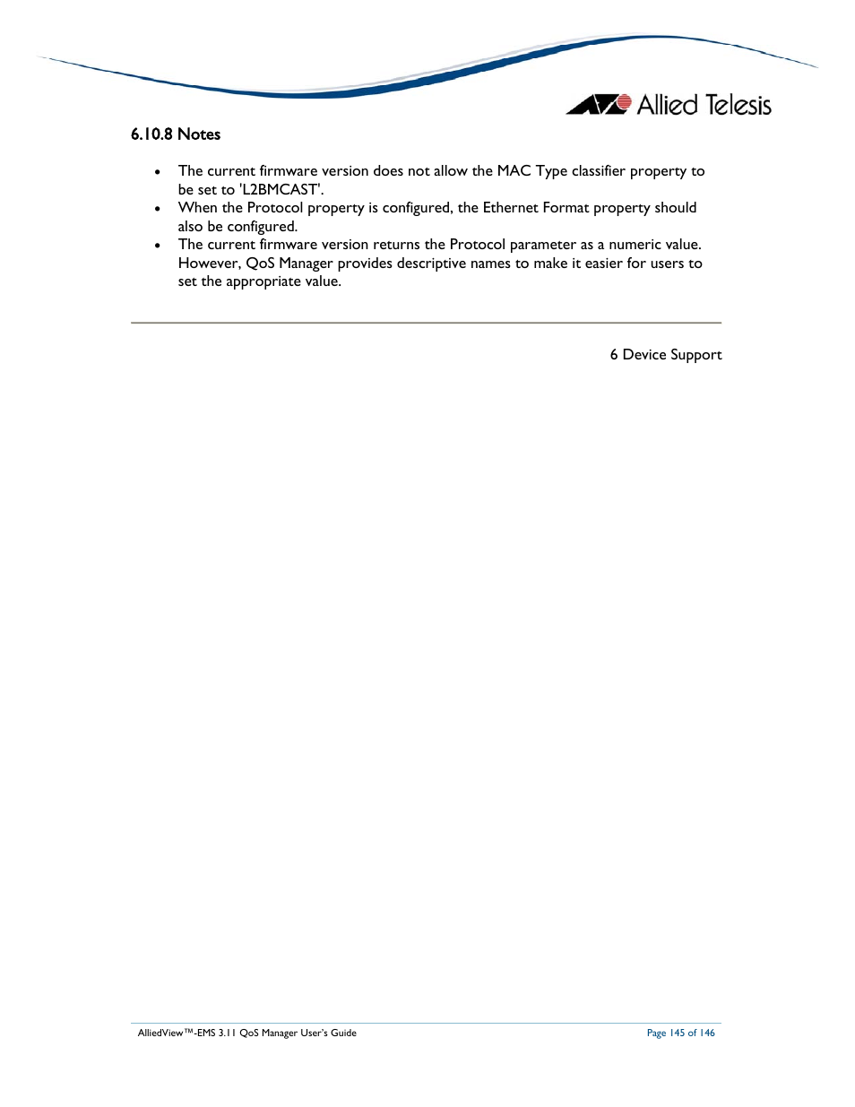 Allied Telesis AlliedView-EMS 3.11 QoS MANAGER User Manual | Page 145 / 146