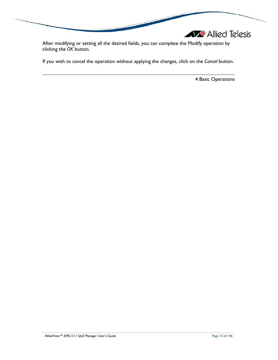 Allied Telesis AlliedView-EMS 3.11 QoS MANAGER User Manual | Page 15 / 146