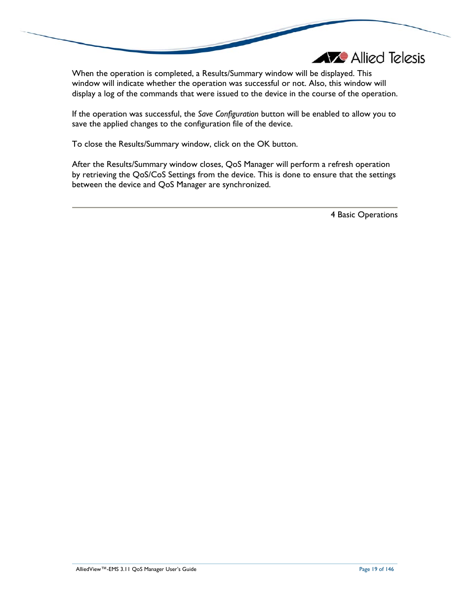 Allied Telesis AlliedView-EMS 3.11 QoS MANAGER User Manual | Page 19 / 146