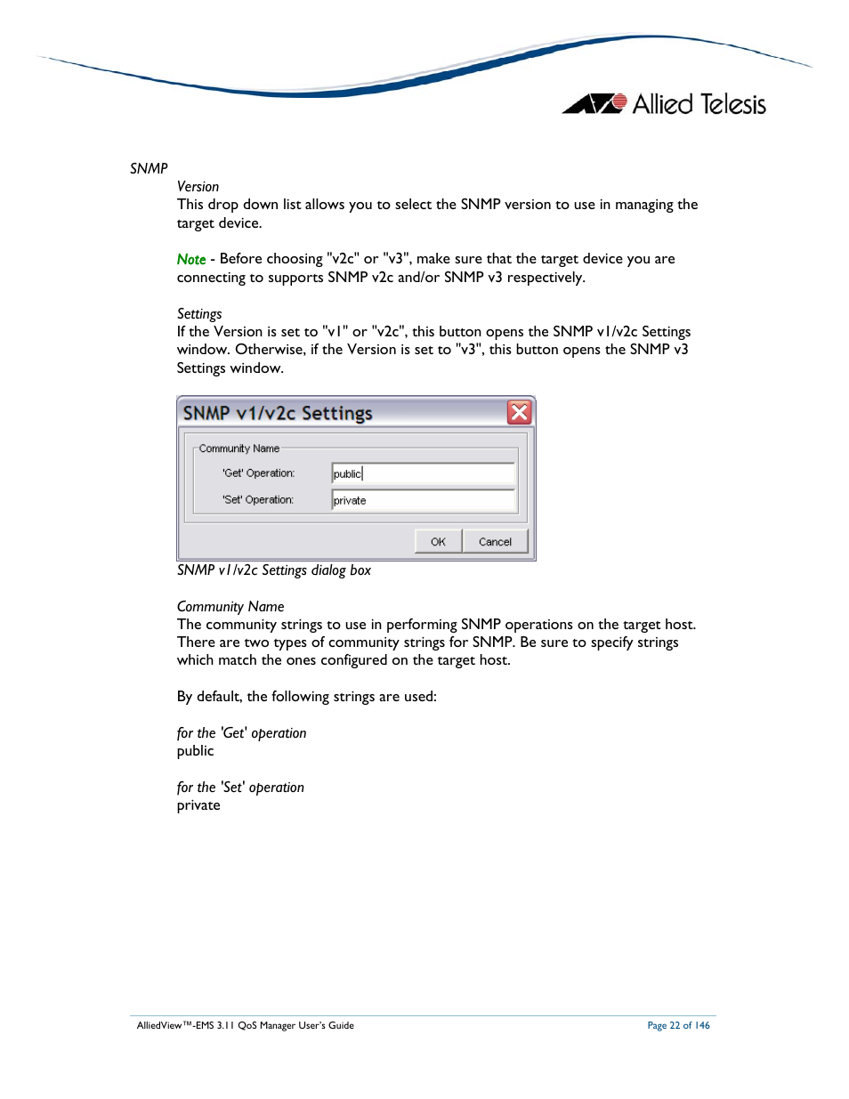 Allied Telesis AlliedView-EMS 3.11 QoS MANAGER User Manual | Page 22 / 146