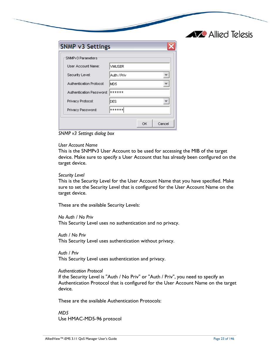Allied Telesis AlliedView-EMS 3.11 QoS MANAGER User Manual | Page 23 / 146