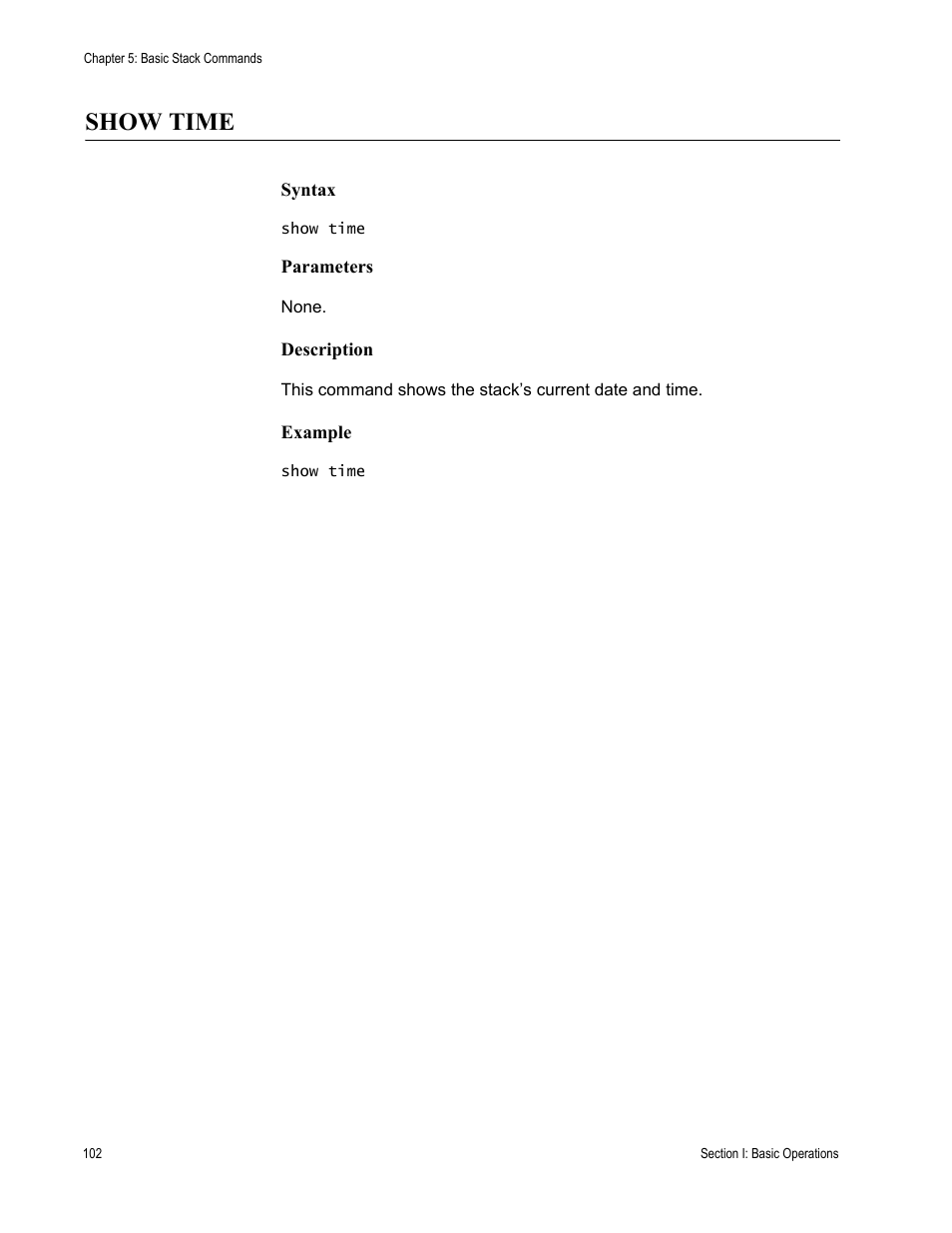 Show time | Allied Telesis AT-S63 User Manual | Page 102 / 468