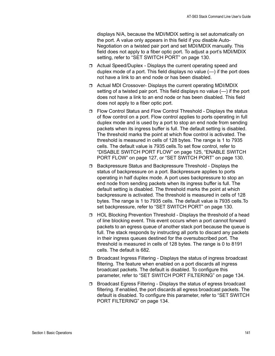Allied Telesis AT-S63 User Manual | Page 141 / 468