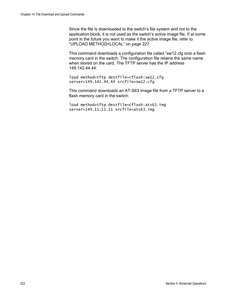 Allied Telesis AT-S63 User Manual | Page 222 / 468