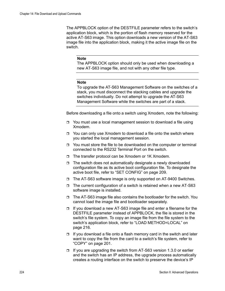 Allied Telesis AT-S63 User Manual | Page 224 / 468