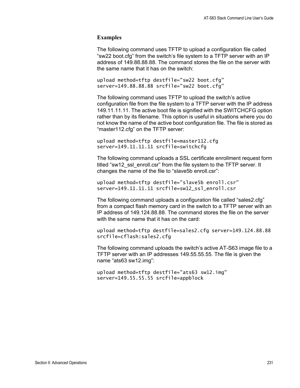 Allied Telesis AT-S63 User Manual | Page 231 / 468
