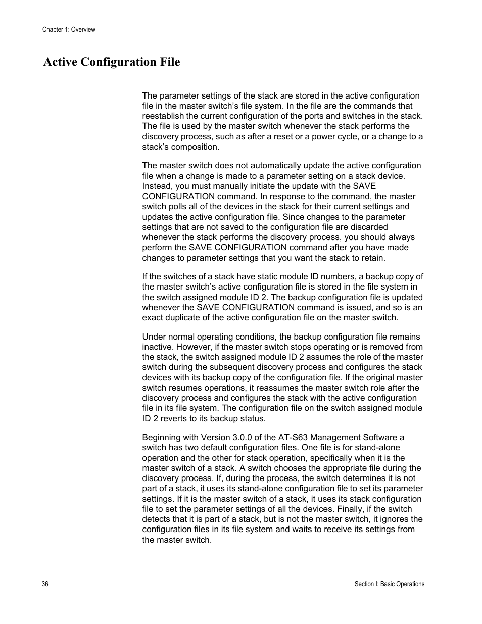 Active configuration file | Allied Telesis AT-S63 User Manual | Page 36 / 468