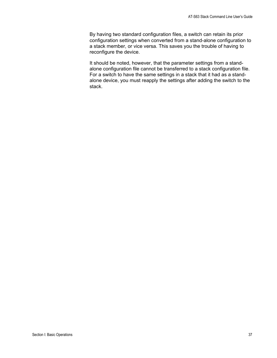Allied Telesis AT-S63 User Manual | Page 37 / 468