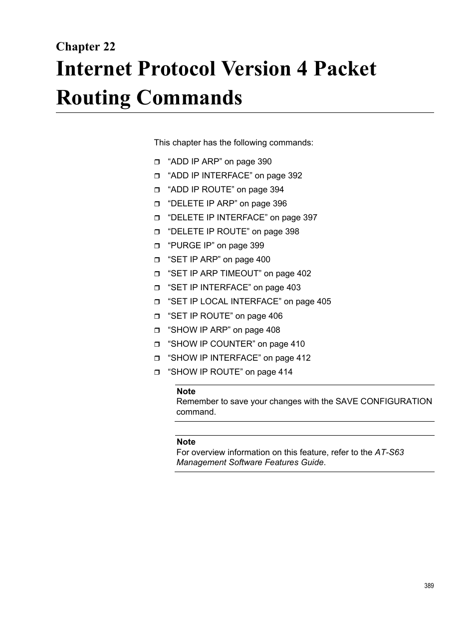 Chapter 22 | Allied Telesis AT-S63 User Manual | Page 389 / 468