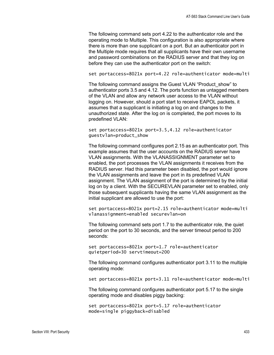 Allied Telesis AT-S63 User Manual | Page 433 / 468