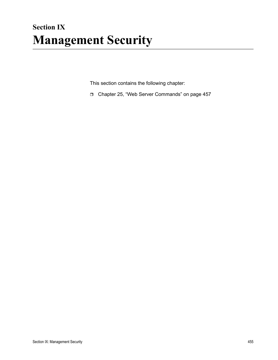 Section ix, Management security, Section ix: management security | Allied Telesis AT-S63 User Manual | Page 455 / 468