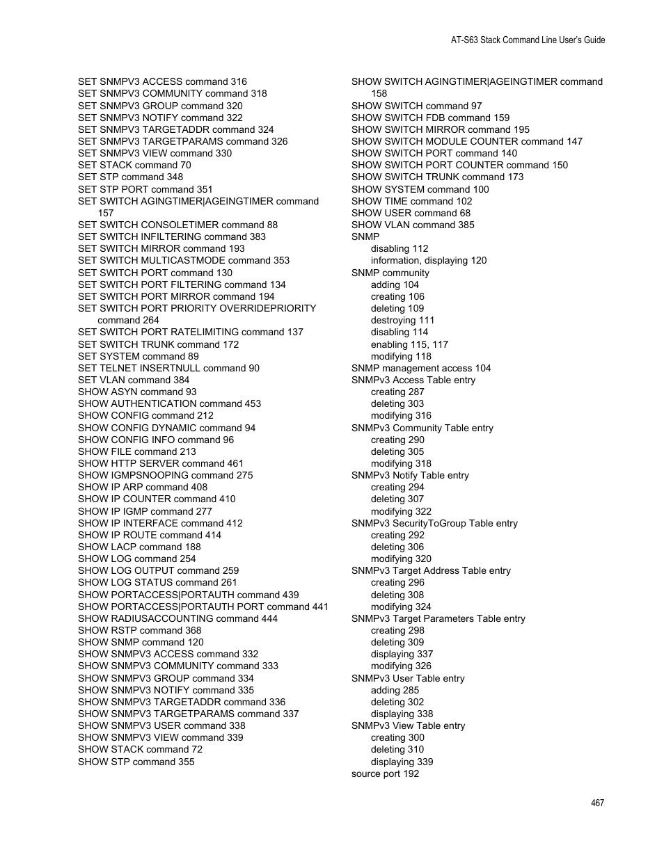 Allied Telesis AT-S63 User Manual | Page 467 / 468