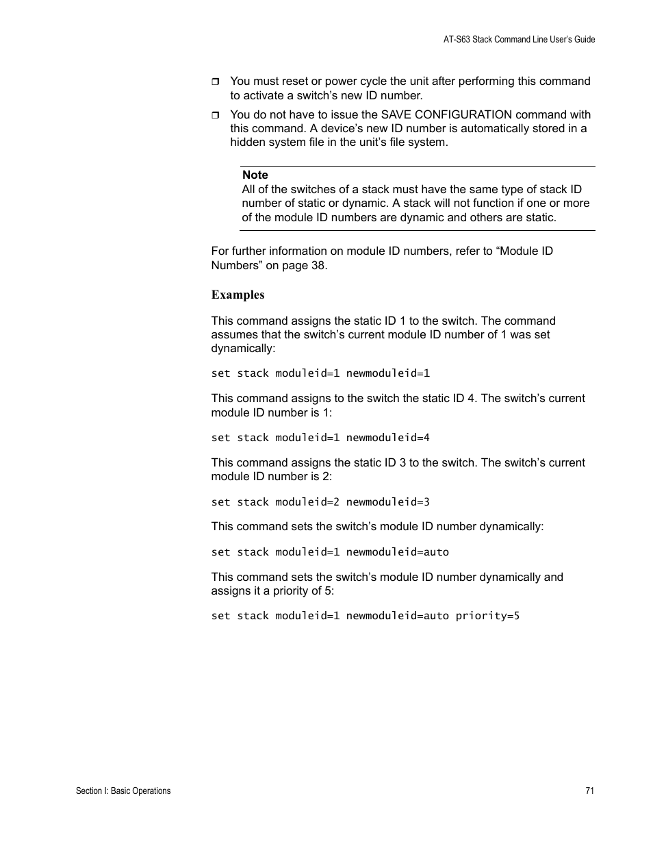 Allied Telesis AT-S63 User Manual | Page 71 / 468