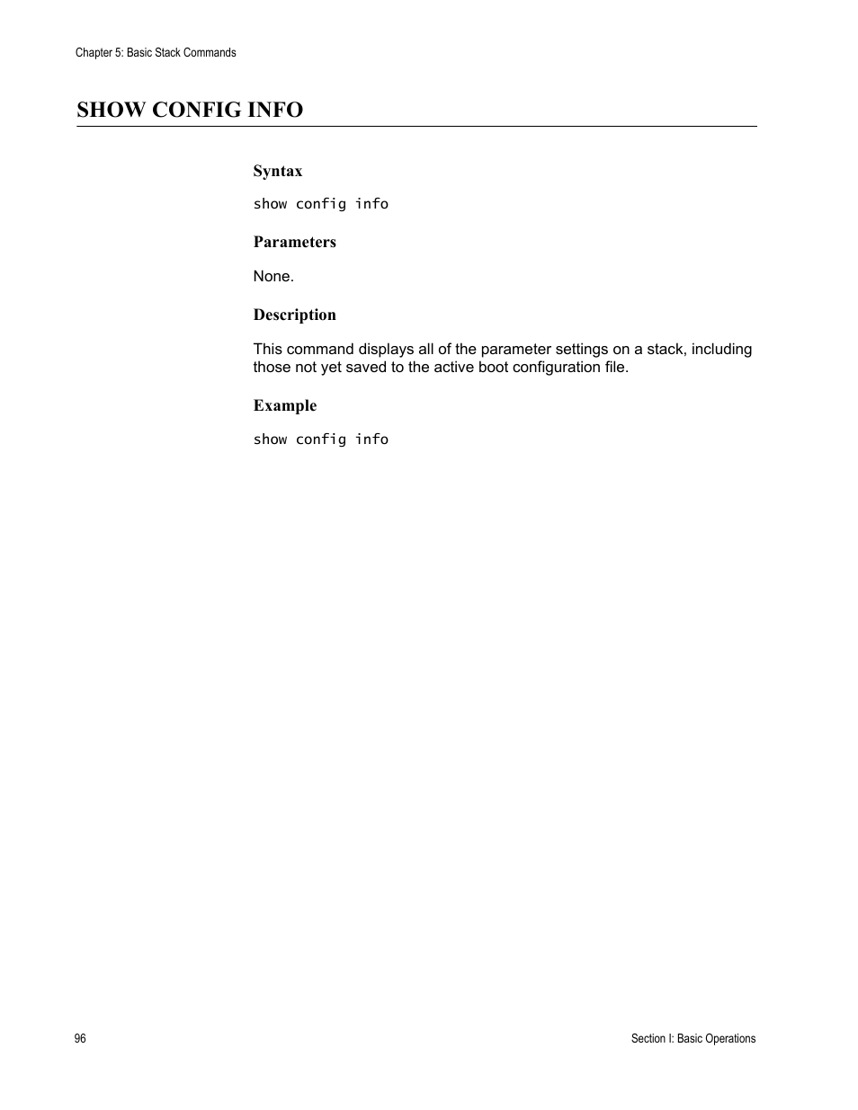 Show config info | Allied Telesis AT-S63 User Manual | Page 96 / 468