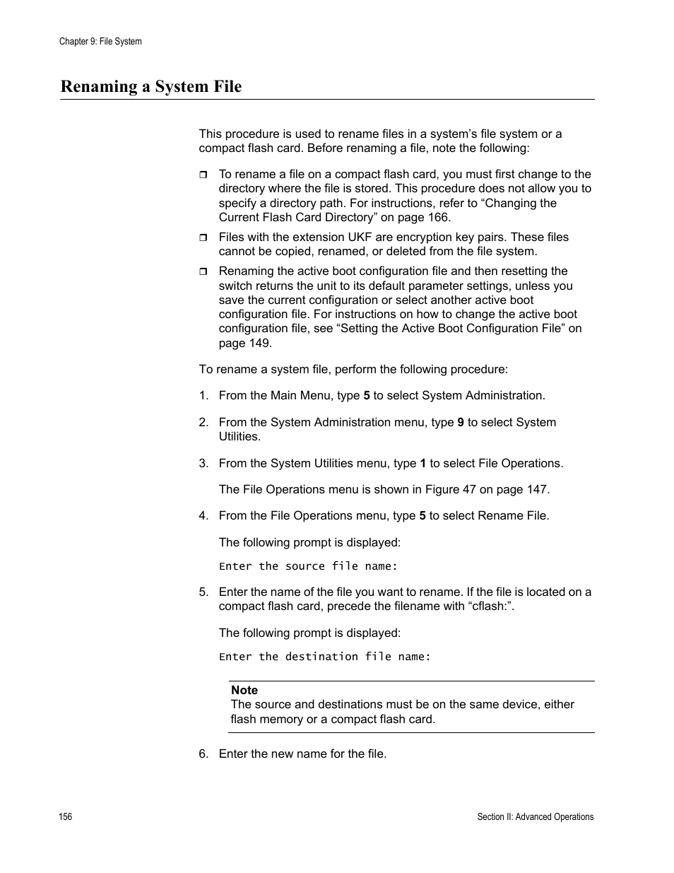 Renaming a system file | Allied Telesis AT-S63 User Manual | Page 156 / 668