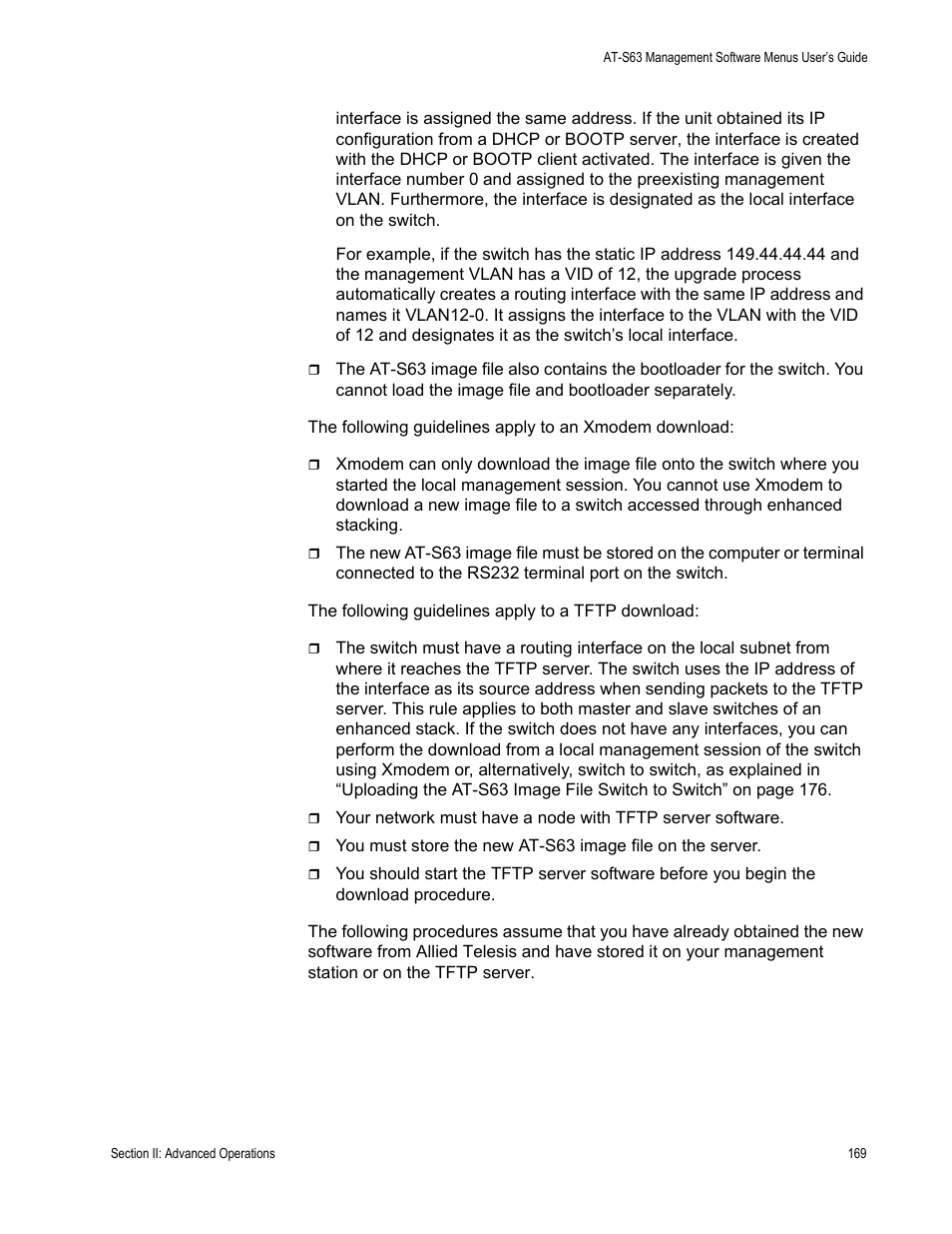 Allied Telesis AT-S63 User Manual | Page 169 / 668