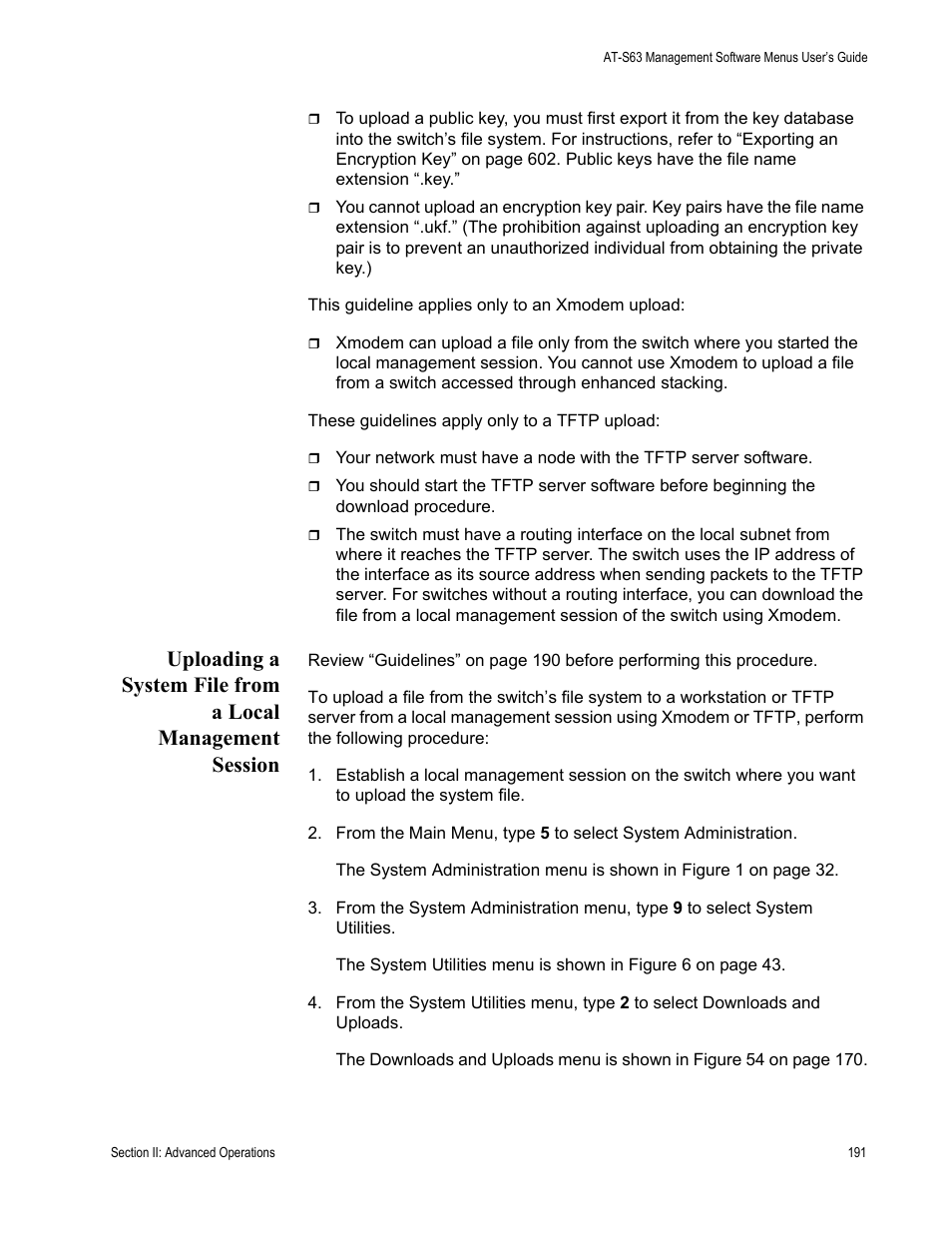 Allied Telesis AT-S63 User Manual | Page 191 / 668