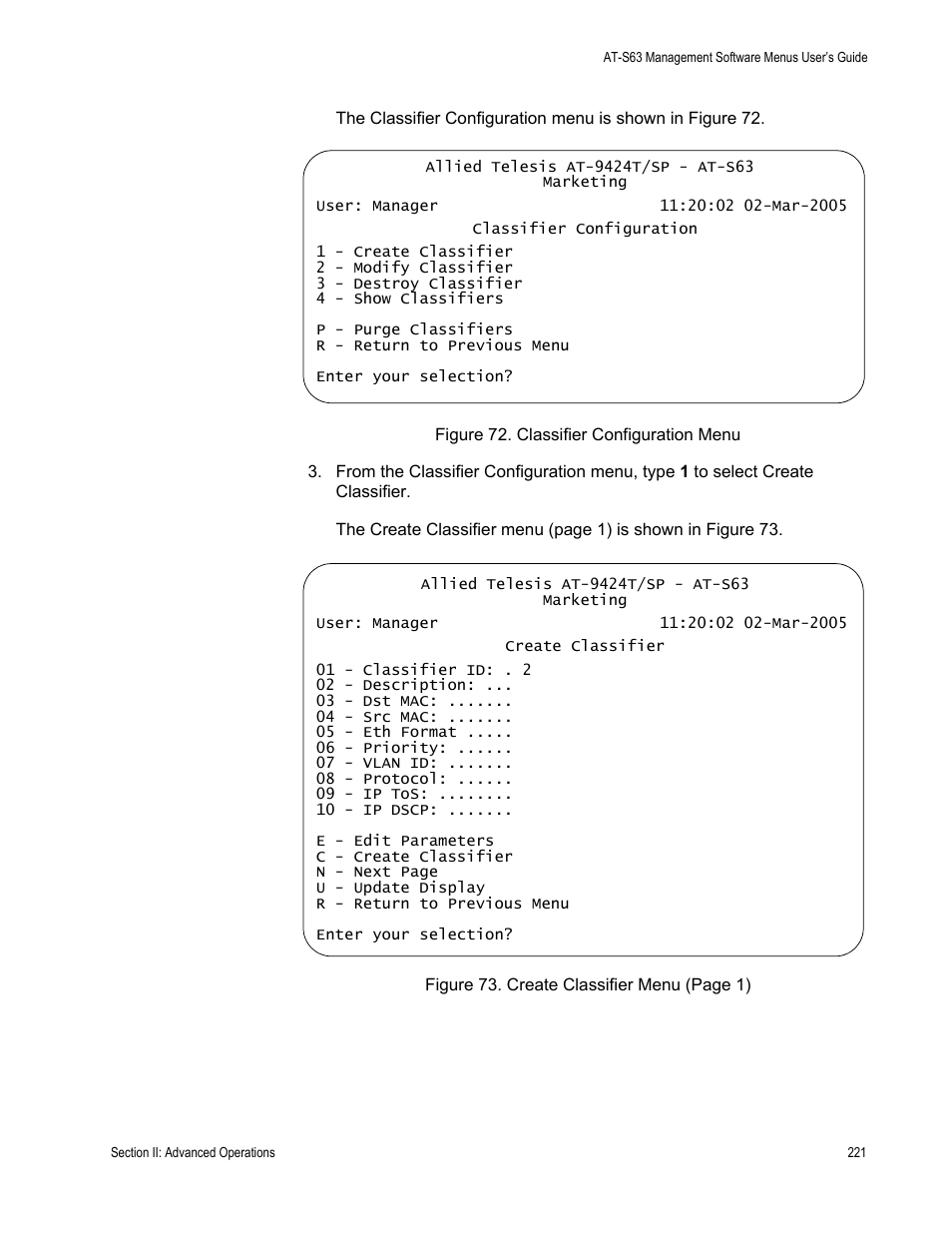Allied Telesis AT-S63 User Manual | Page 221 / 668