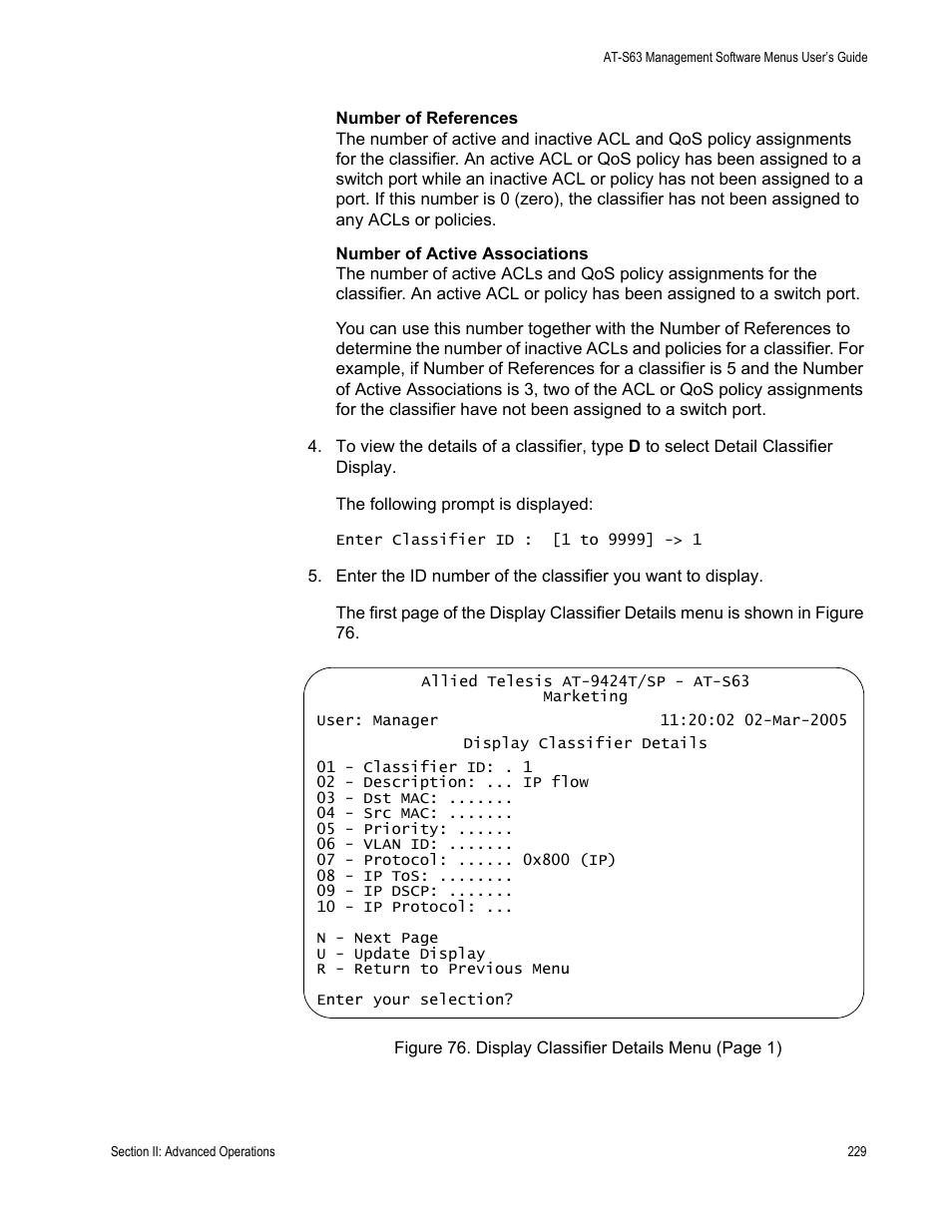 Allied Telesis AT-S63 User Manual | Page 229 / 668