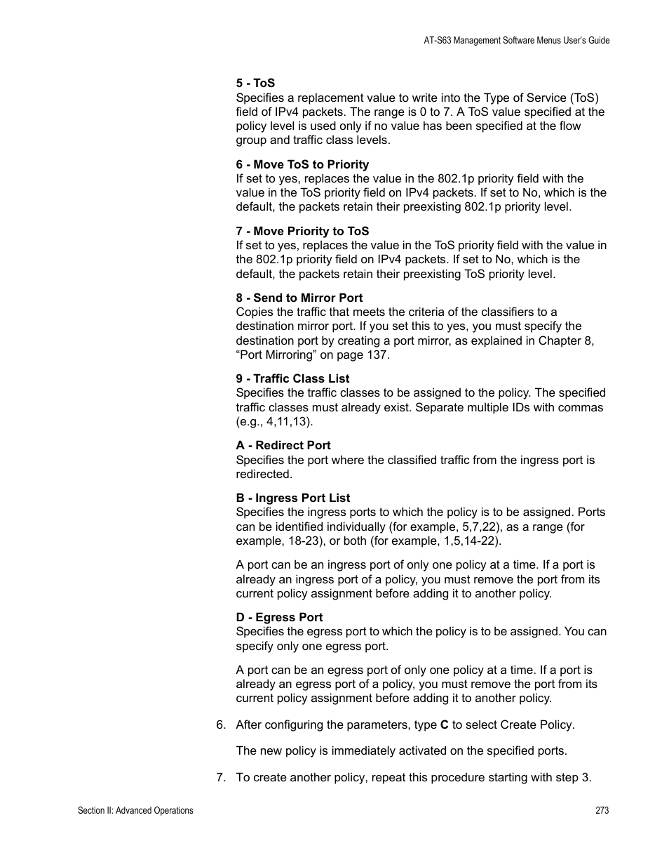 Allied Telesis AT-S63 User Manual | Page 273 / 668