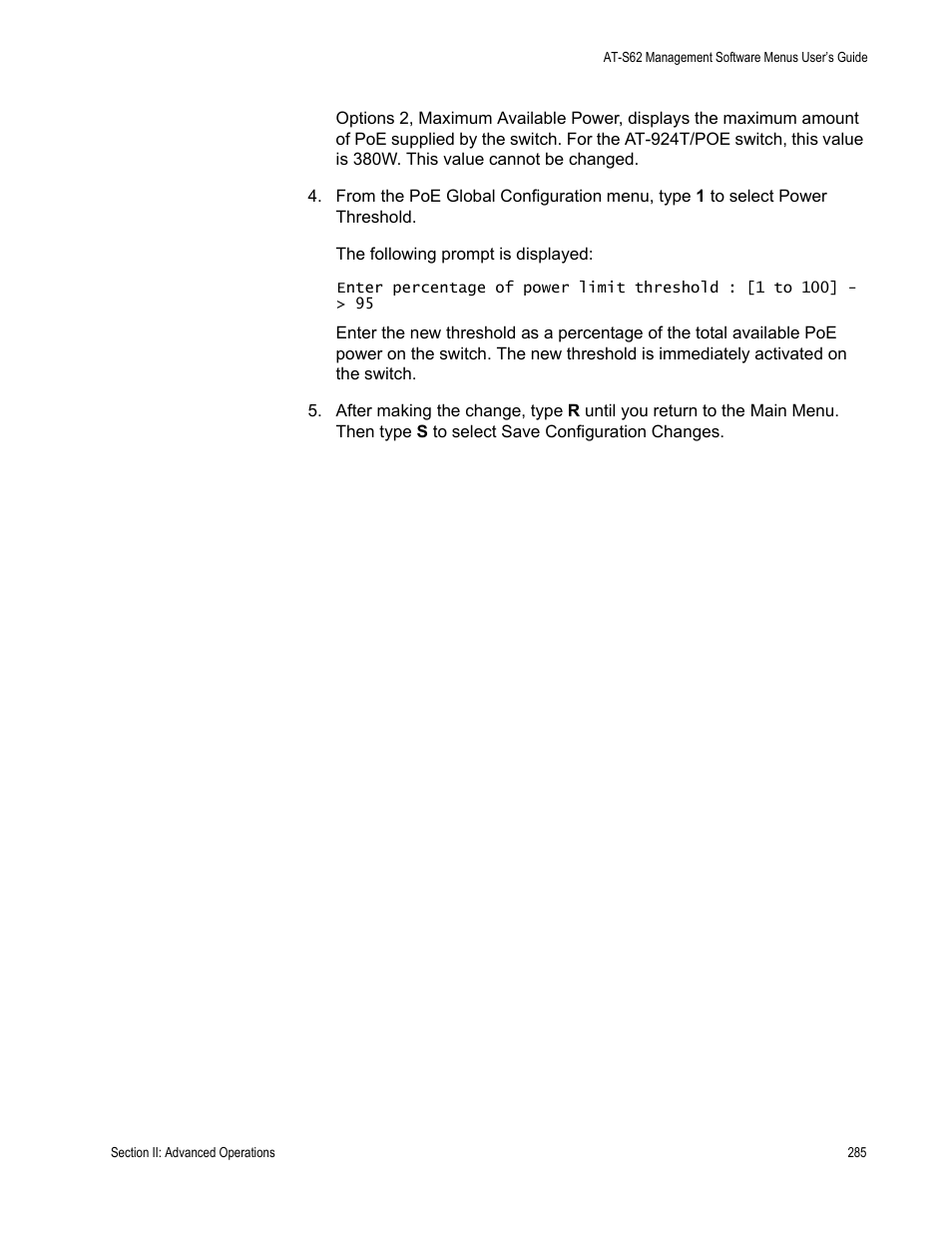 Allied Telesis AT-S63 User Manual | Page 285 / 668