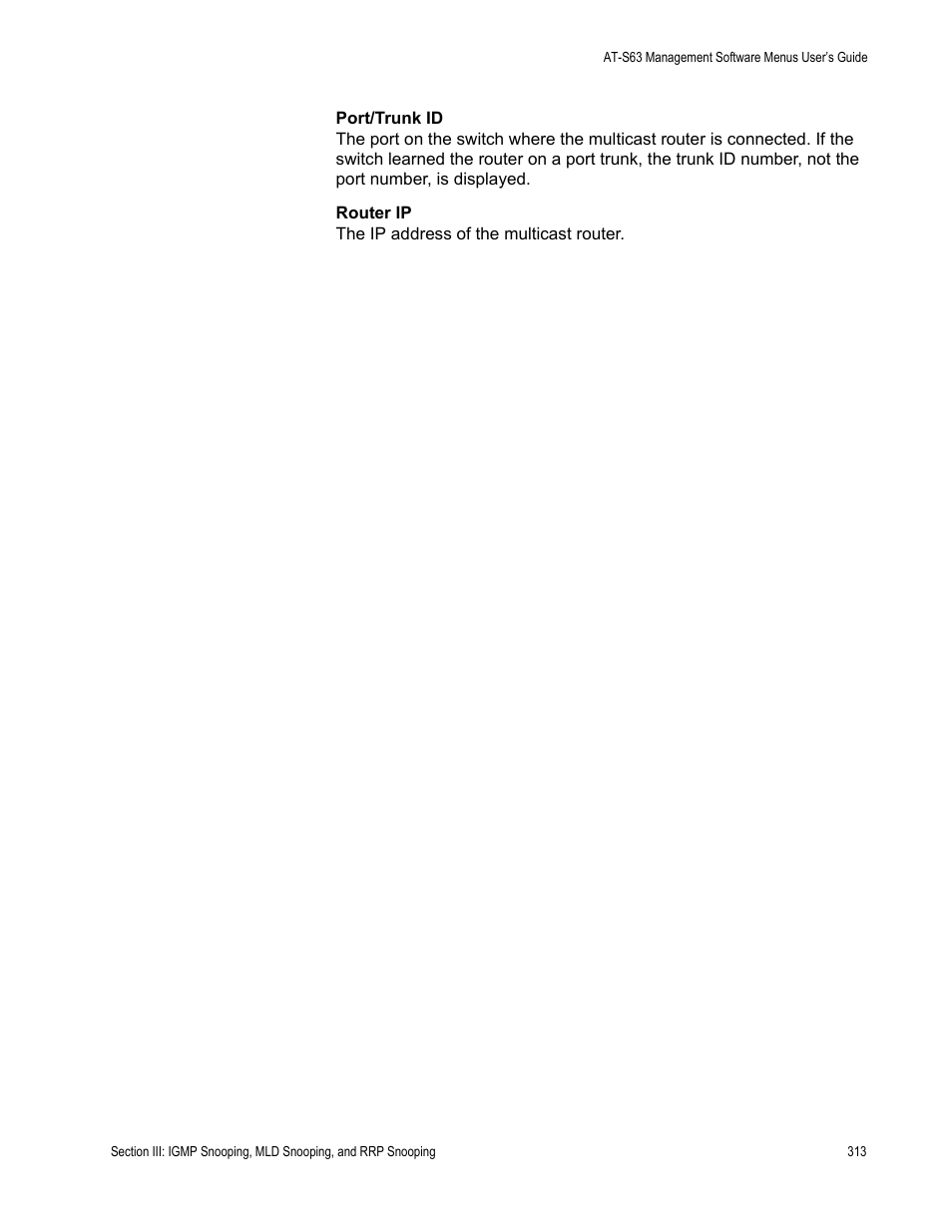 Allied Telesis AT-S63 User Manual | Page 313 / 668