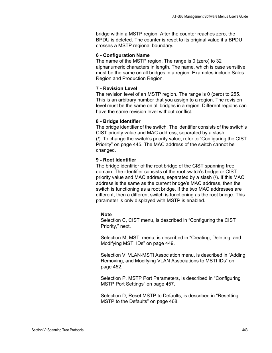 Allied Telesis AT-S63 User Manual | Page 443 / 668