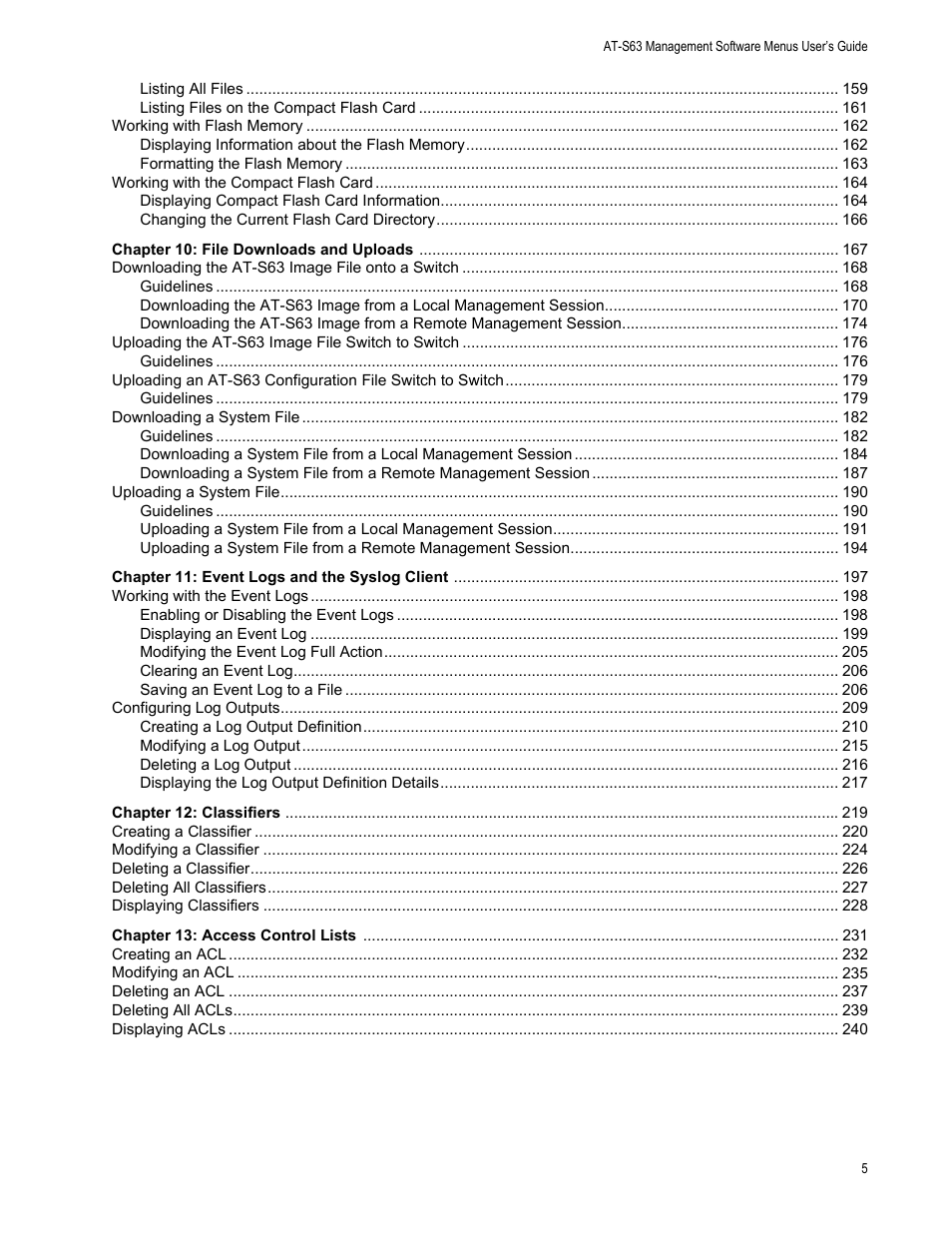 Allied Telesis AT-S63 User Manual | Page 5 / 668