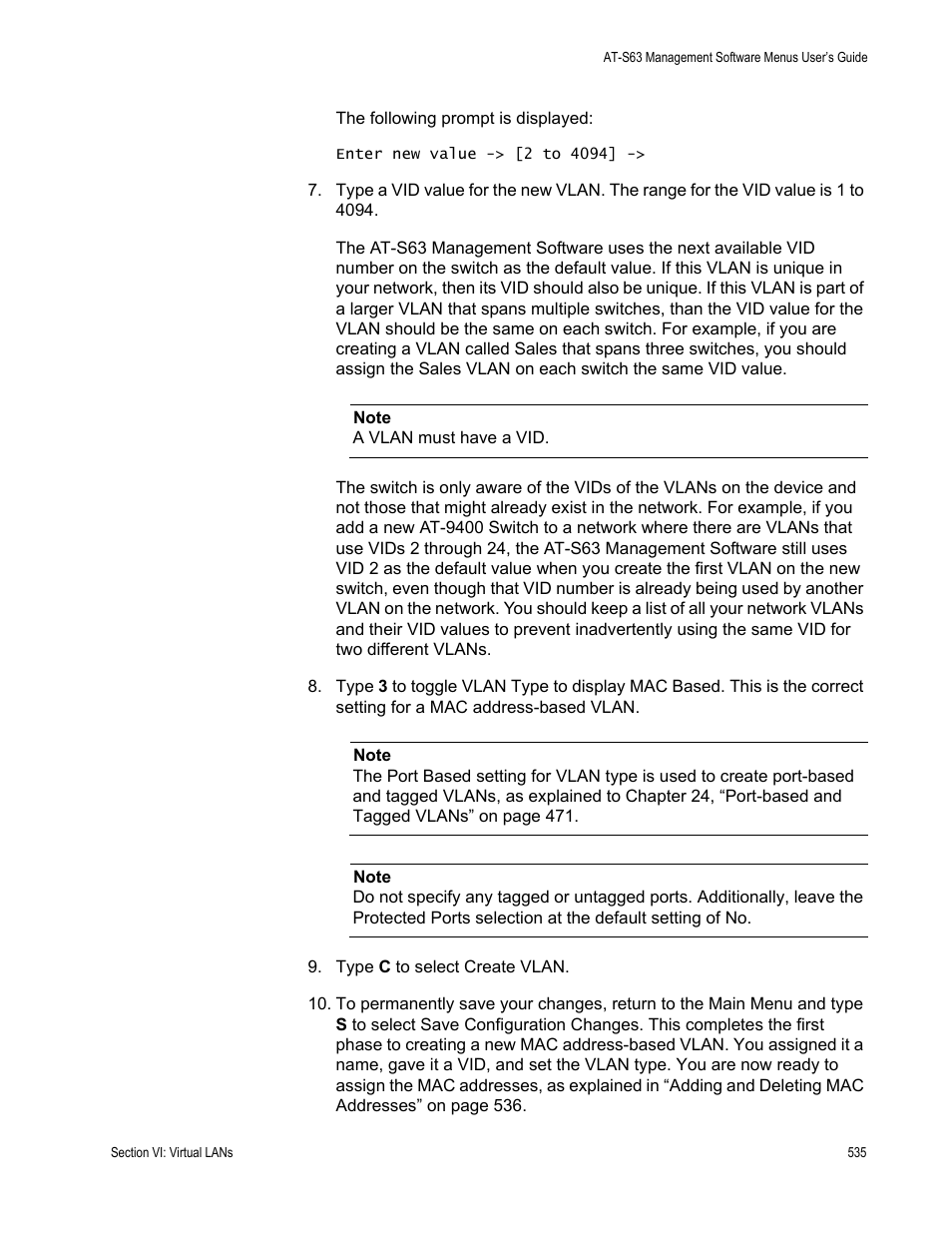 Allied Telesis AT-S63 User Manual | Page 535 / 668