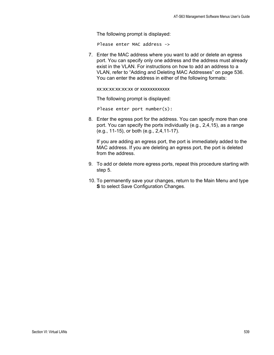 Allied Telesis AT-S63 User Manual | Page 539 / 668