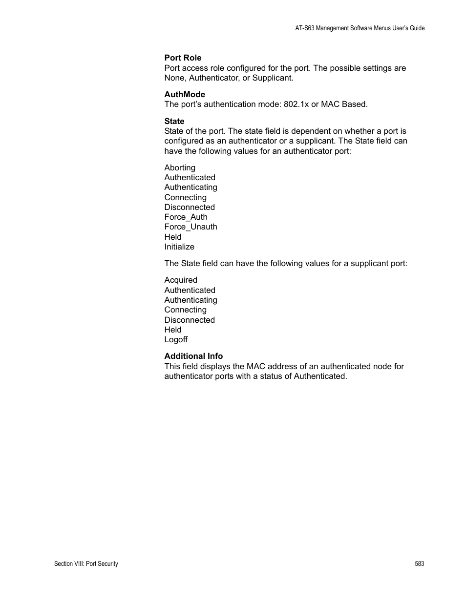 Allied Telesis AT-S63 User Manual | Page 583 / 668