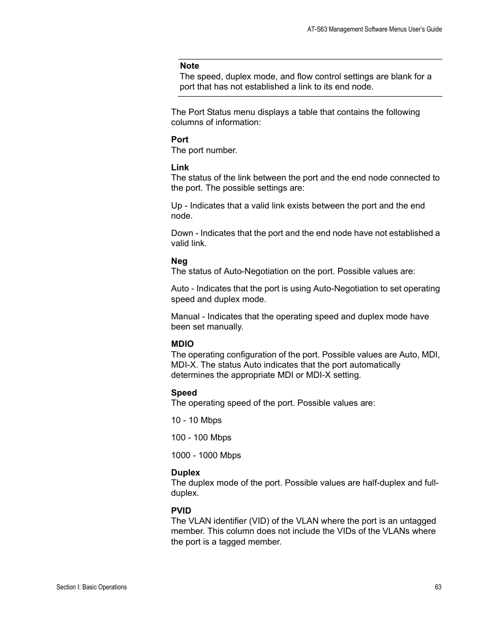 Allied Telesis AT-S63 User Manual | Page 63 / 668