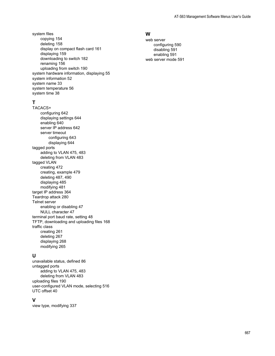 Allied Telesis AT-S63 User Manual | Page 667 / 668