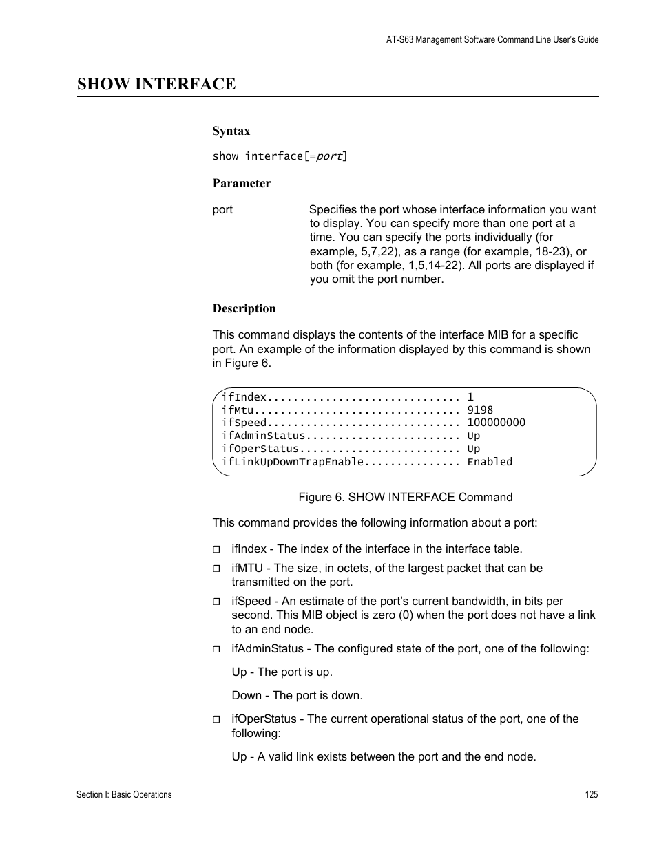 Show interface | Allied Telesis AT-S63 User Manual | Page 125 / 738
