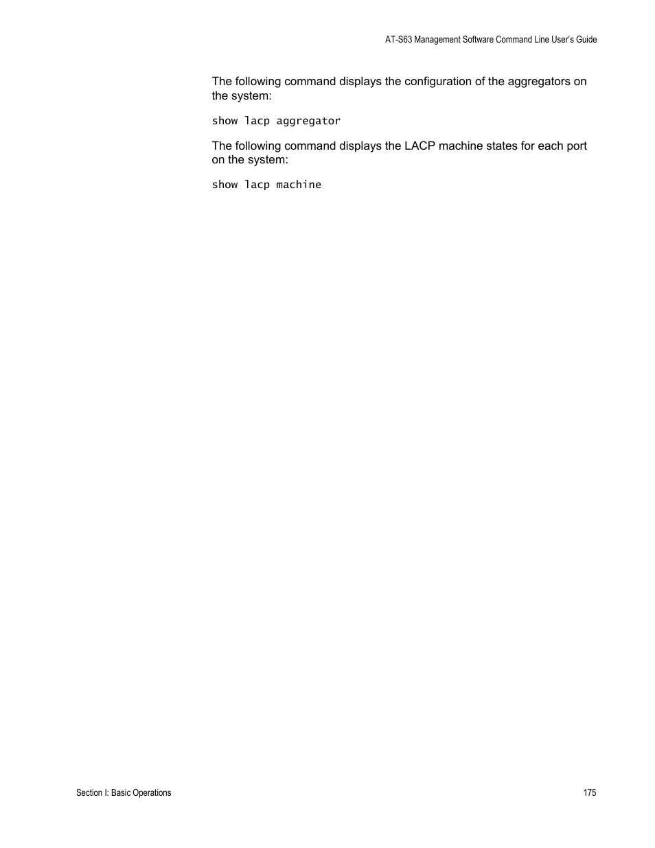 Allied Telesis AT-S63 User Manual | Page 175 / 738